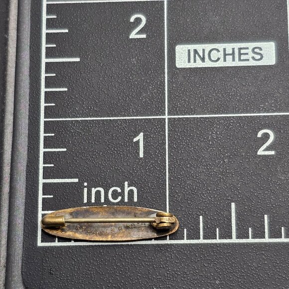 Antique Sterling Guilloche Registered Design Sash Pin/Brooch Signed RH 1906 Mini - Picture 8 of 8